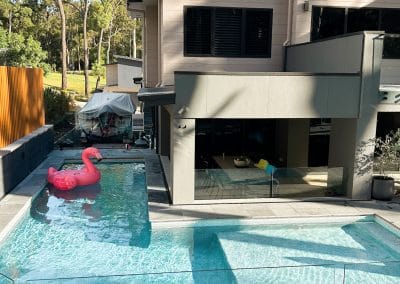L-shape custom pool by Cove Pools, Newcastle and the Central Coast